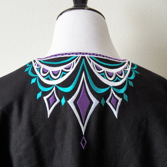 Bob Mackie Tops Bob Mackie Wearable Art Top With Keyhole Neckline